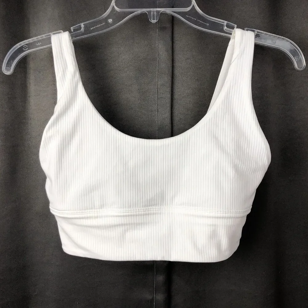 Lululemon Align Nula Reversible Ribbed Sports Bra Size 6 Yoga White